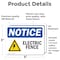 Signmission Electric Fence Sign, Vinyl Decal, 5in W x 3.5in L, 2PK OS-2PACK-NS-D-35-L-11626 - alternate 4